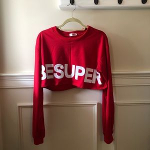 “Be Super” Cropped Long sleeve Tshirt